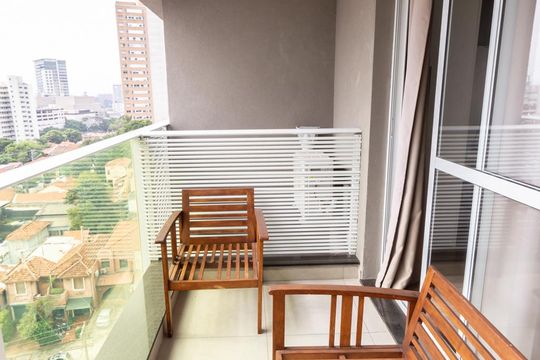 Varanda de kitnet/studio para alugar com 1 quarto, 25m² em Perdizes, São Paulo