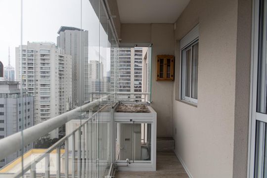 Varanda de apartamento para alugar com 2 quartos, 60m² em Bela Vista, São Paulo