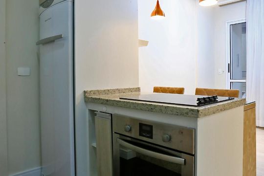 Cozinha de kitnet/studio à venda com 1 quarto, 43m² em Jardim Ampliação, São Paulo