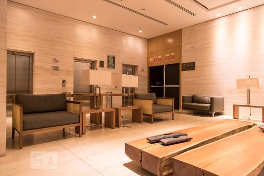 Hall social de kitnet/studio à venda com 1 quarto, 21m² em Cidade Jardim, Belo Horizonte