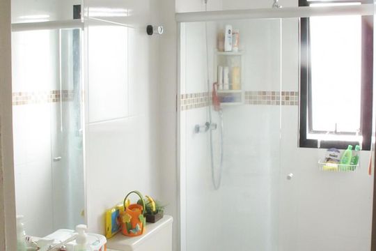 Banheiro Social de apartamento à venda com 3 quartos, 90m² em Jardim Brasil (zona Sul), São Paulo