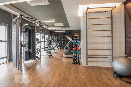 Área Comum - Academia de apartamento para alugar com 1 quarto, 52m² em Santo Amaro, São Paulo