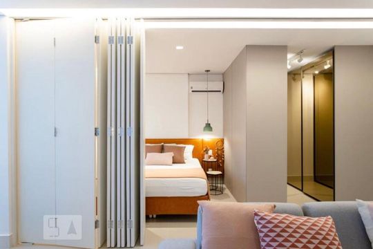 Quarto de apartamento à venda com 1 quarto, 54m² em Jardim das Acácias, São Paulo
