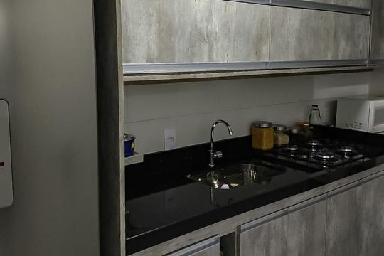 Cozinha de apartamento à venda com 2 quartos, 60m² em Jardim das Vertentes, São Paulo