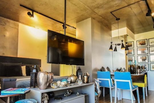 Sala de Estar  de kitnet/studio à venda com 1 quarto, 35m² em Santo Amaro, São Paulo