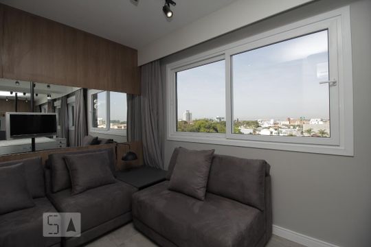 Sala de kitnet/studio à venda com 1 quarto, 40m² em Nossa Senhora das Gracas, Canoas