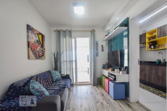 Sala de Estar de apartamento à venda com 2 quartos, 65m² em Jardim Novo Santo Amaro, São Paulo