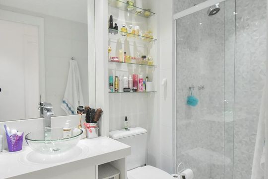 Banheiro de apartamento para alugar com 2 quartos, 65m² em Jardim Novo Santo Amaro, São Paulo