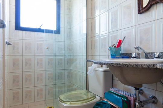 Banheiro Social de apartamento para alugar com 3 quartos, 108m² em Jardim Brasil (zona Sul), São Paulo