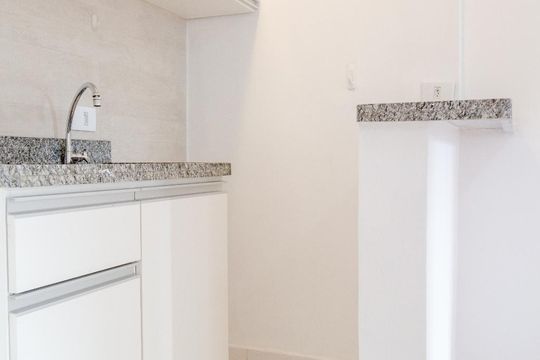 Cozinha de kitnet/studio à venda com 1 quarto, 33m² em República, São Paulo