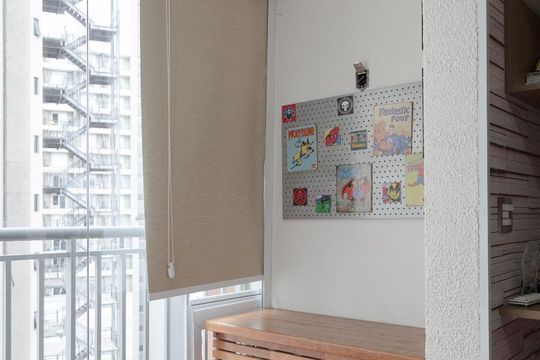 Varanda de kitnet/studio para alugar com 1 quarto, 28m² em Bela Vista, São Paulo