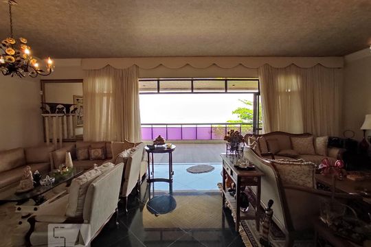 Sala Principal de Visitas de apartamento à venda com 4 quartos, 350m² em Cacuia, Rio de Janeiro