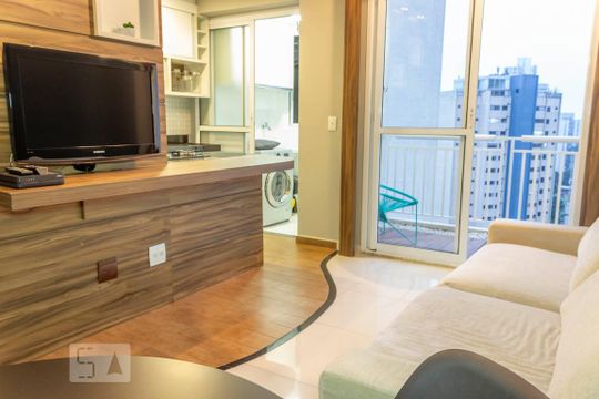 Sala de apartamento para alugar com 1 quarto, 50m² em Vila Andrade, São Paulo