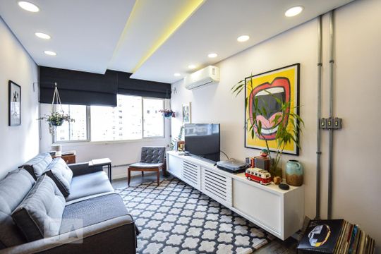 Sala de apartamento para alugar com 1 quarto, 60m² em Cerqueira César, São Paulo