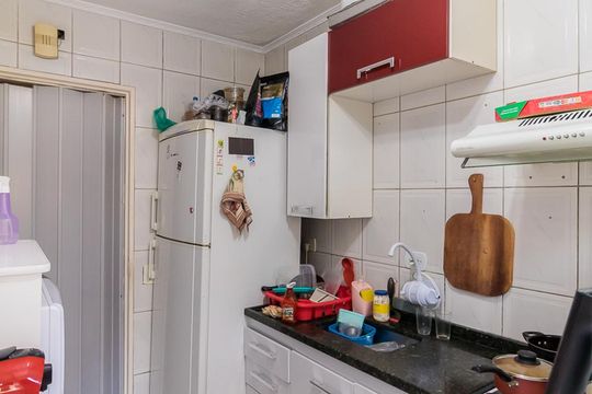 Cozinha de apartamento à venda com 2 quartos, 56m² em Vila São Francisco (zona Leste), São Paulo