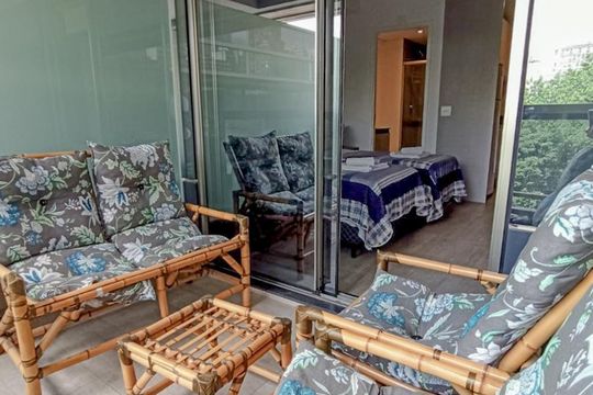 Varanda de kitnet/studio à venda com 1 quarto, 28m² em República, São Paulo