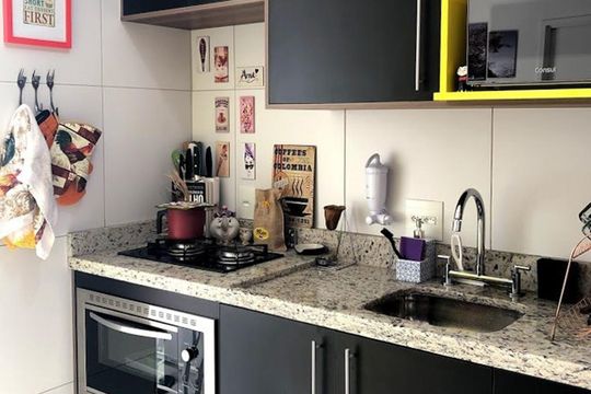Cozinha de apartamento para alugar com 1 quarto, 66m² em Vila Campesina, Osasco
