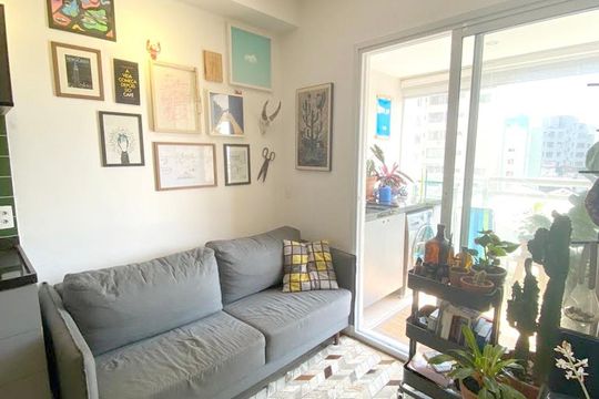 Sala de apartamento para alugar com 1 quarto, 33m² em Barra Funda, São Paulo