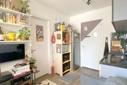 Sala de apartamento para alugar com 1 quarto, 33m² em Barra Funda, São Paulo