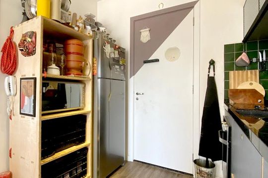 Cozinha de apartamento para alugar com 1 quarto, 33m² em Barra Funda, São Paulo