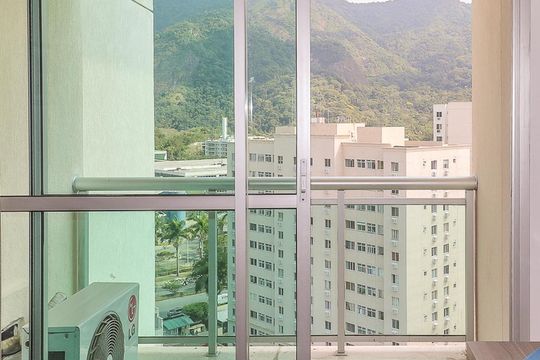 Varanda da Sala de apartamento à venda com 1 quarto, 38m² em Jacarepaguá, Rio de Janeiro