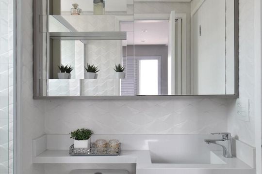 Banheiro da Suíte de apartamento para alugar com 2 quartos, 50m² em Vila Bertioga, São Paulo