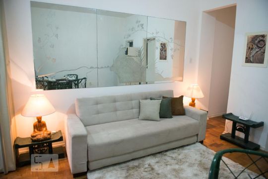 Sala de apartamento para alugar com 1 quarto, 38m² em Flamengo, Rio de Janeiro