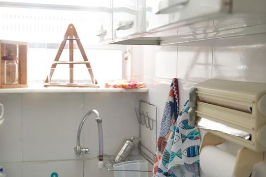 Cozinha de apartamento para alugar com 1 quarto, 38m² em Flamengo, Rio de Janeiro