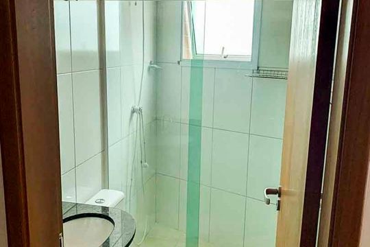 Banheiro de apartamento à venda com 1 quarto, 55m² em Baeta Neves, São Bernardo do Campo