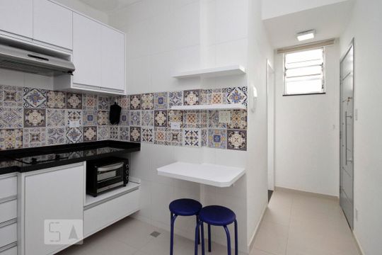 Cozinha de apartamento à venda com 1 quarto, 37m² em Santa Cecília, São Paulo