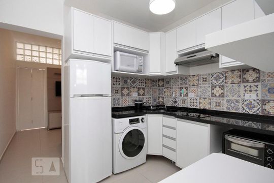 Cozinha de apartamento à venda com 1 quarto, 37m² em Santa Cecília, São Paulo