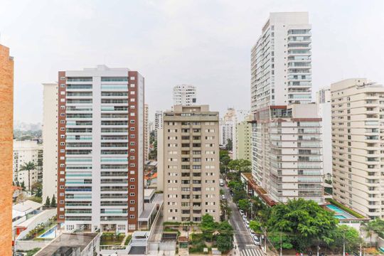 Vista Quarto 2 de apartamento para alugar com 2 quartos, 66m² em Brooklin Paulista, São Paulo