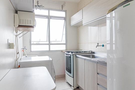 Cozinha  de kitnet/studio para alugar com 1 quarto, 42m² em Cidade Baixa, Porto Alegre