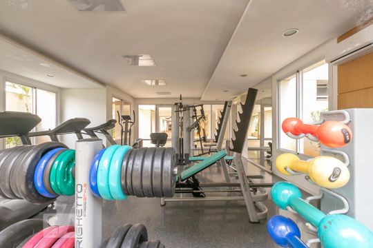 Área comum - Academia de apartamento para alugar com 2 quartos, 52m² em Barra Funda, São Paulo