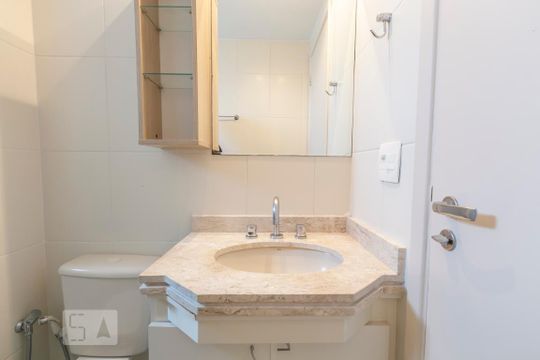 Banheiro de apartamento para alugar com 2 quartos, 52m² em Barra Funda, São Paulo