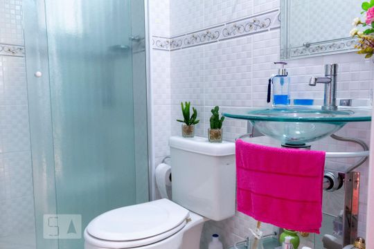 Banheiro social de apartamento para alugar com 3 quartos, 65m² em Cambuci, São Paulo