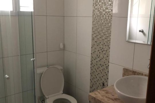 Banheiro da Suíte de apartamento à venda com 3 quartos, 152m² em Vila Pires, Santo André