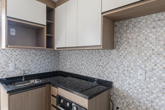 Cozinha de apartamento para alugar com 2 quartos, 48m² em Vila Carrão, São Paulo