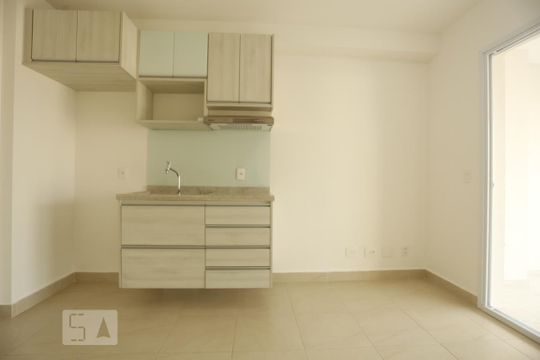 Sala e Cozinha de kitnet/studio para alugar com 1 quarto, 35m² em Campos Elíseos, São Paulo