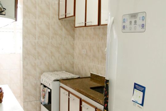 Cozinha de apartamento para alugar com 2 quartos, 59m² em Vila Campo Grande, São Paulo