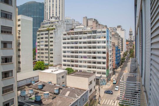 Vista de kitnet/studio para alugar com 1 quarto, 20m² em República, São Paulo