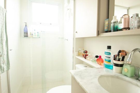 BANHEIRO de apartamento para alugar com 2 quartos, 56m² em Vila Satúrnia, Campinas