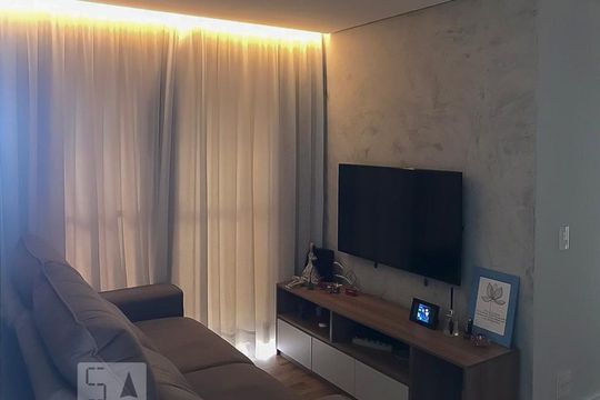 Sala de apartamento à venda com 2 quartos, 57m² em Vila Satúrnia, Campinas