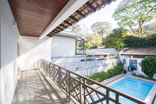 Varanda Suíte 2 de casa de condomínio para alugar com 3 quartos, 490m² em Jardim dos Estados, São Paulo