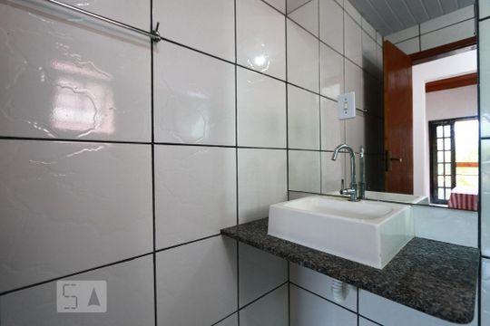 Banheiro - Torneira de kitnet/studio para alugar com 1 quarto, 27m² em Curicica, Rio de Janeiro
