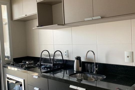 Cozinha de apartamento à venda com 2 quartos, 61m² em Vila Califórnia, São Paulo