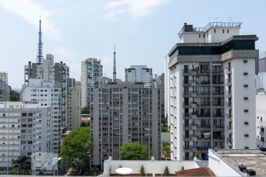 Vista de apartamento à venda com 1 quarto, 65m² em Cerqueira César, São Paulo