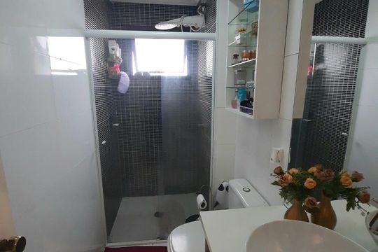 Banheiro de apartamento para alugar com 3 quartos, 70m² em Nova Petrópolis, São Bernardo do Campo