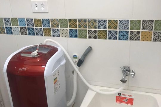Lavanderia de kitnet/studio para alugar com 1 quarto, 18m² em Mirandópolis, São Paulo