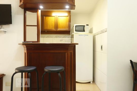 Cozinha de apartamento à venda com 1 quarto, 34m² em Campos Elíseos, São Paulo